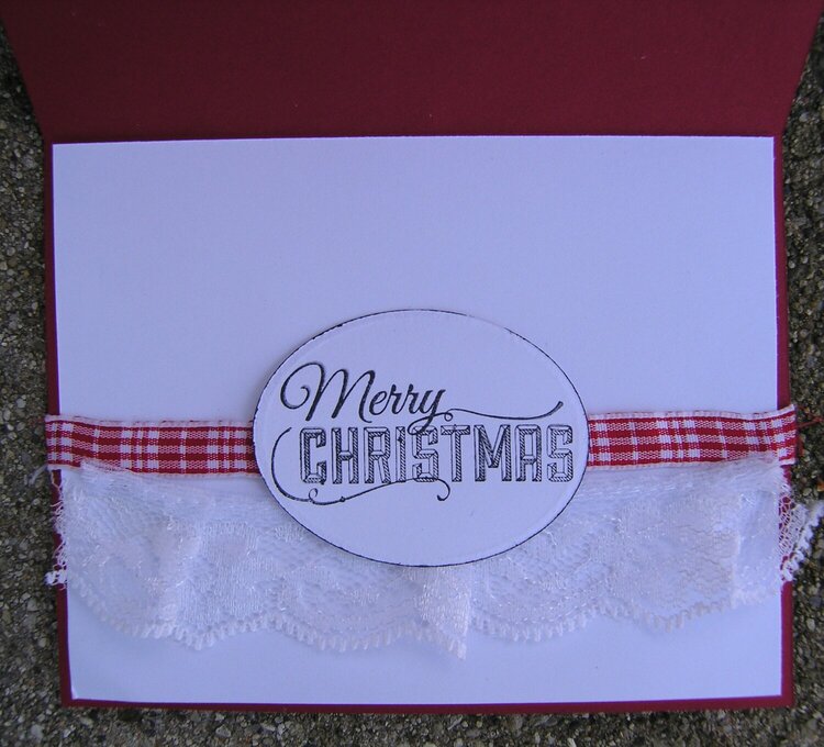 Scallop Christmas card - inside