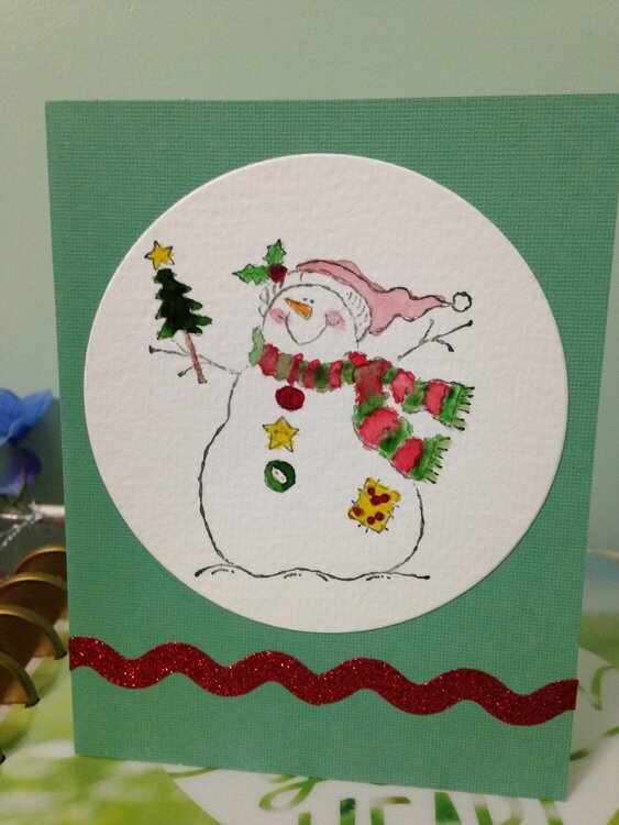 Snowman with Little Tree