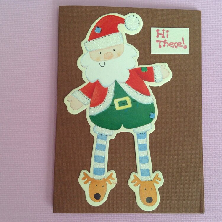 Santa Slippers Card