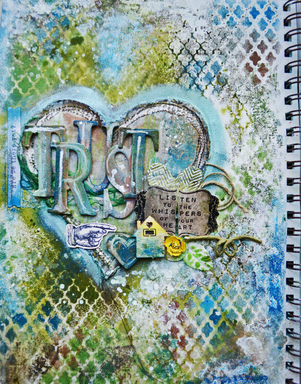 Trust your Heart - Art Journal Page