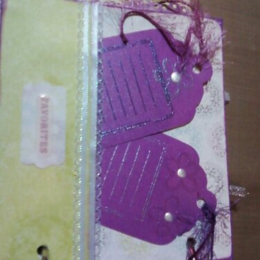 Purple &amp; Green Mini journaling tags page