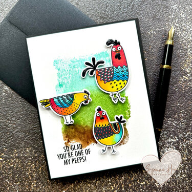 Simon Hurley Spring Chicken &amp; Paint Swatches stamps