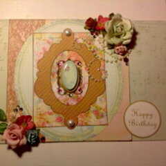 feminine vintage birthday card
