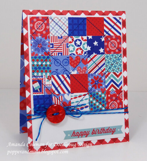 Red, White, and Blue Quilt card