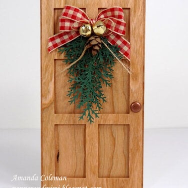 Wood Door Christmas Card