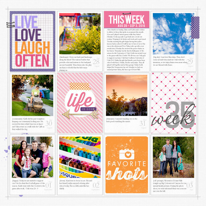 Project Life 2016: Week 35