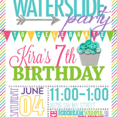 Water Slide Party Invite