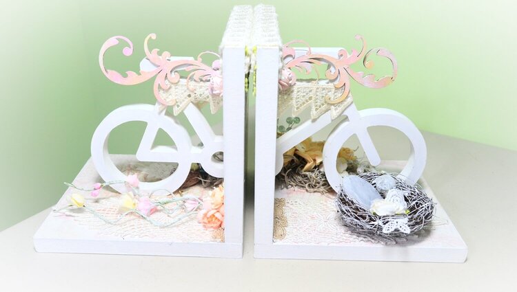Shabby Chic Altered Book End