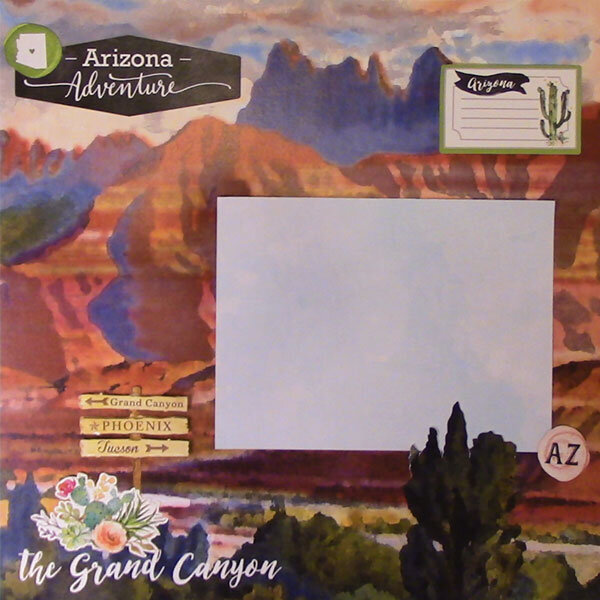 Grand Canyon - Left Watercolor sample page layout