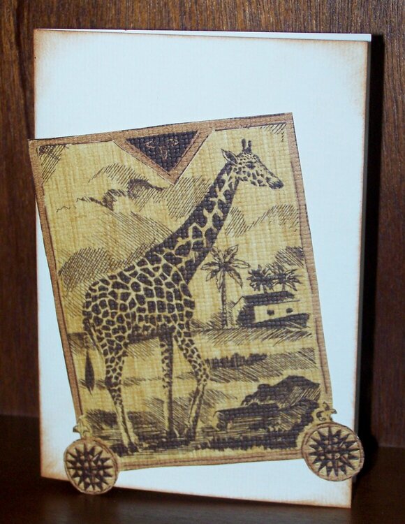 Card with girafe