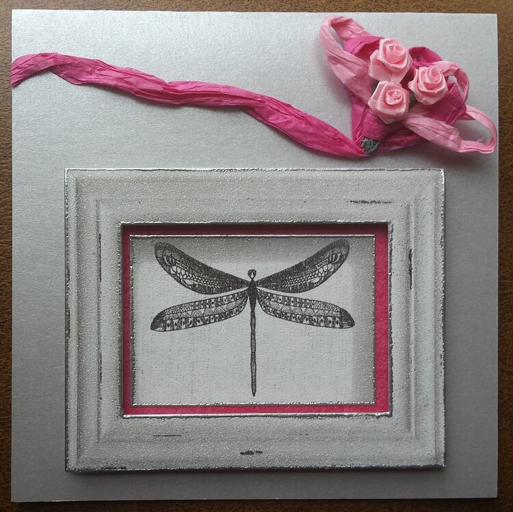 Card with dragonfly