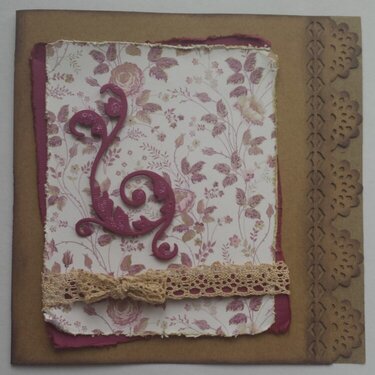 Card with lace and arabesque