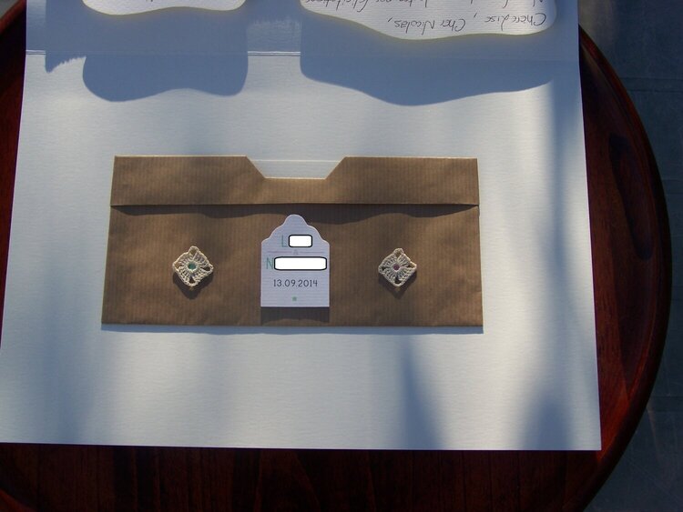 Card for wedding - 1 Inside enveloppe