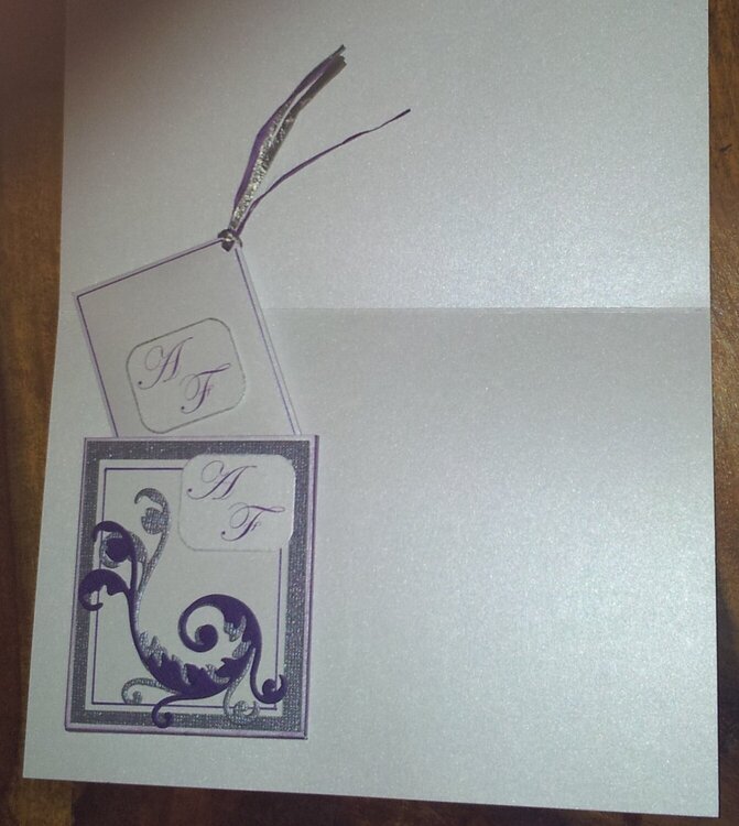 Card for wedding - inside