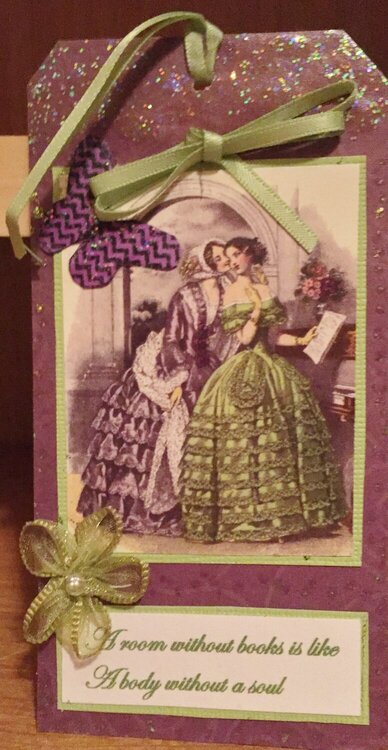 bookmark green gown