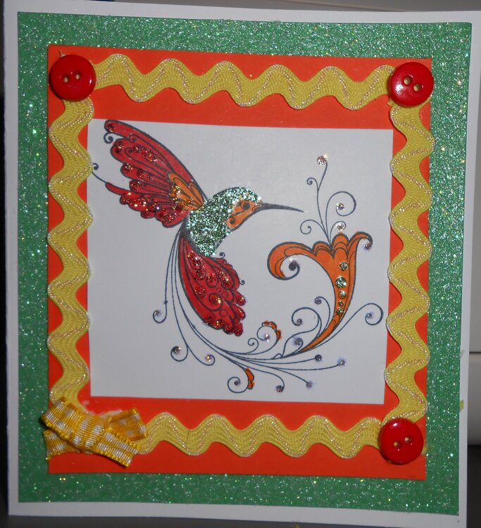 hummingbird with ric rac