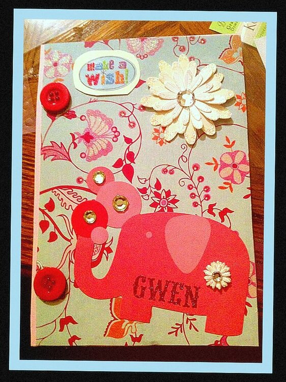 Birthday Card: Simple, Bling, Child&#039;s Play Elegance