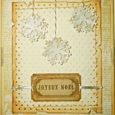Vintage Christmas Card - Snowflakes