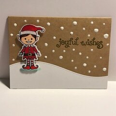 Snowy Elf Christmas Card
