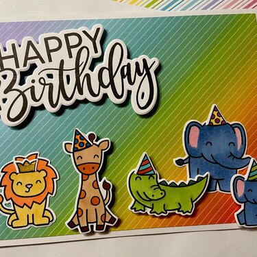 Bright Wild Happy Birthday Card