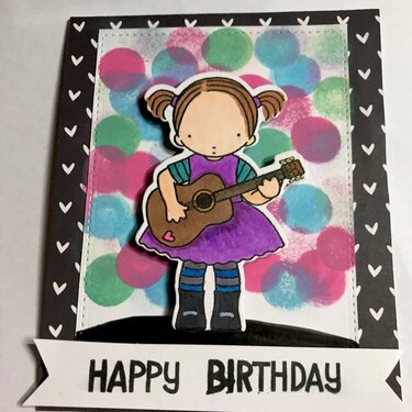 Rock Girl Birthday Card