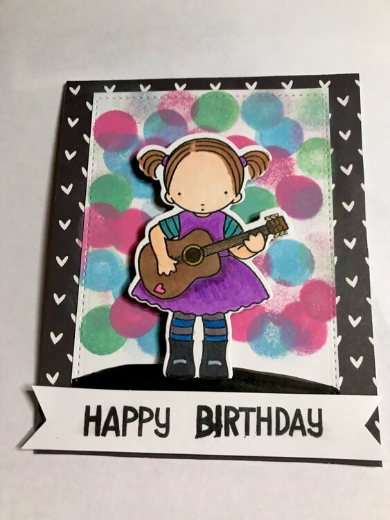 Rock Girl Birthday Card
