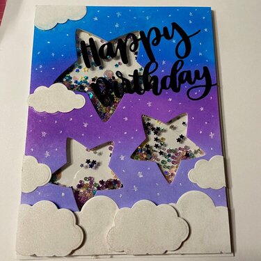 Happy Birthday Star Shaker Card