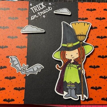 Witchy Halloween Card 2020- orange