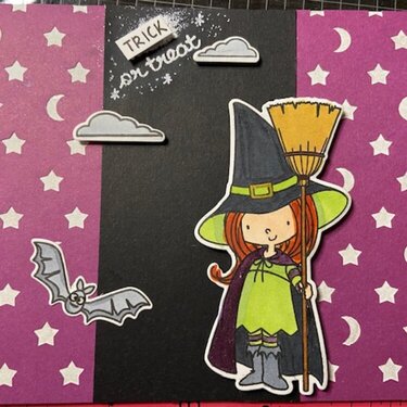 Witchy Halloween Card 2020- purple
