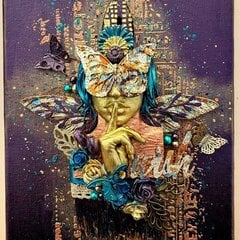 Mixed media canvas art