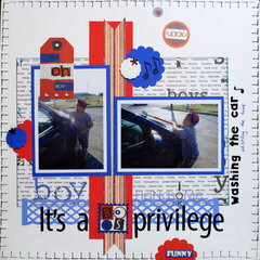 It's a boys privilege (washing the car)