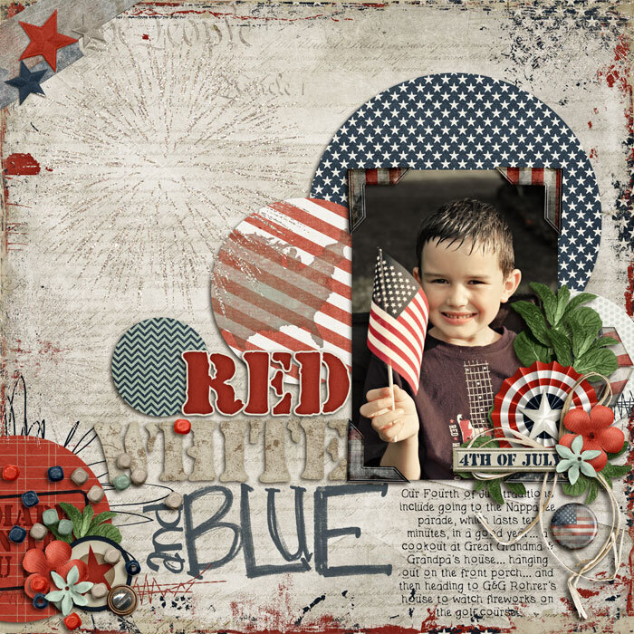 red white and blue.