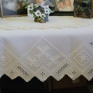 Hardanger Needlework Table Cloth