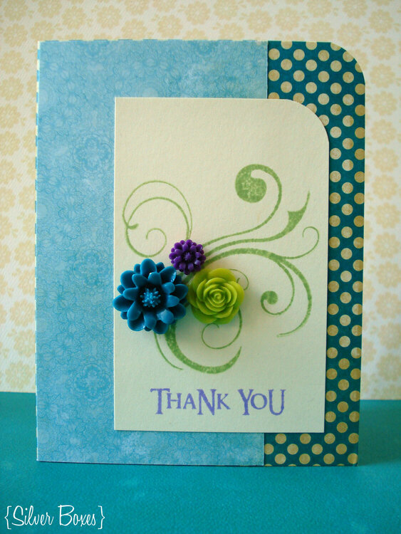 Resin Flower Thank You Card
