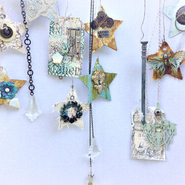 whimisical star hanging close up