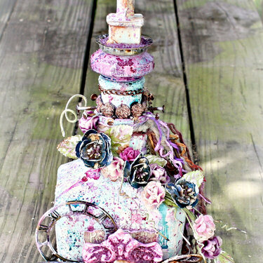 Rustic Mixed Media Bottle for PRima