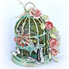 Mixed Media Romantic Bird Cage