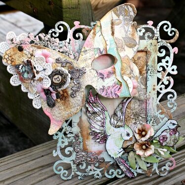Altered Watercolor Frame for Prima