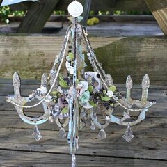 Altered Wooden Chandelier