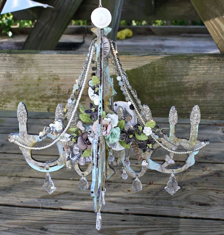 Altered Wooden Chandelier