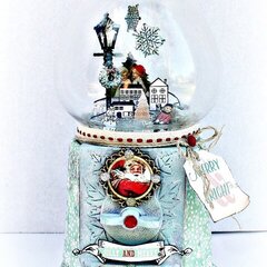 Altered gumball/Snowglobe for Prima using Sweet Peppermint