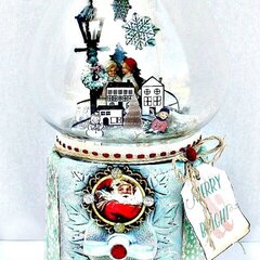 Altered Snowglobe Sweet Peppermint