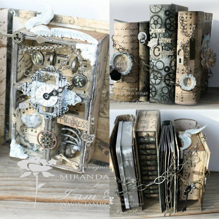 handcrafted book stack