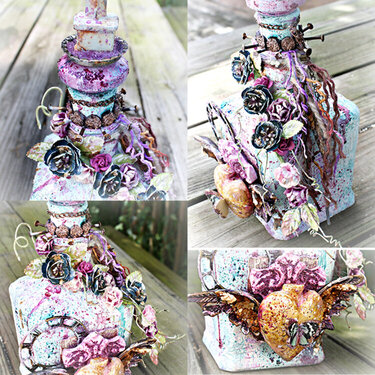 Close ups of altered bottle for Prima