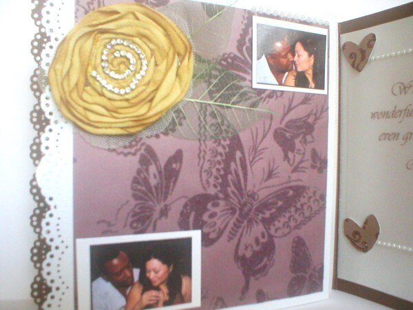 Lovely Brown Wedding Card/Album
