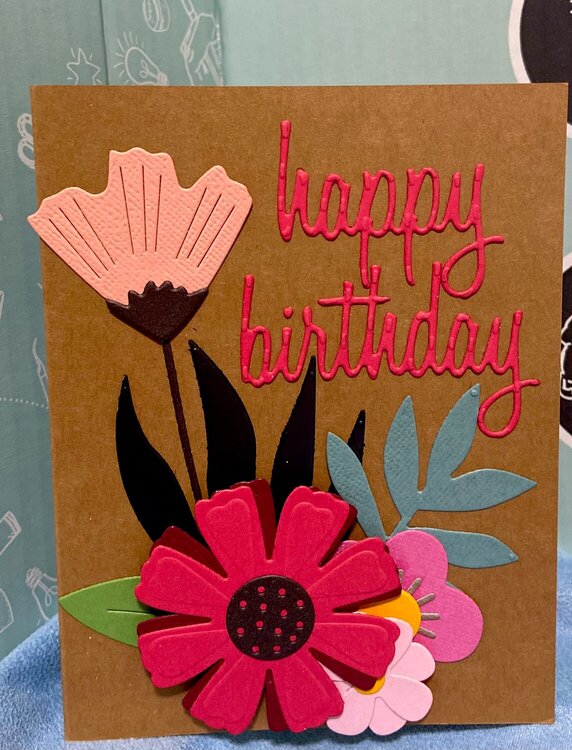 Birthday with Sizzix Floral dies