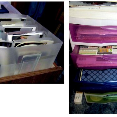 Photo Box and Sterilite 6 multi color drawers