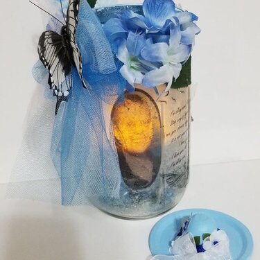 Luminated memorial jar