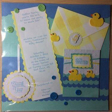 Her 1st scrapbook page (I made every piece)
