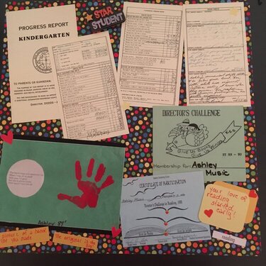 Kindergarten progress report page